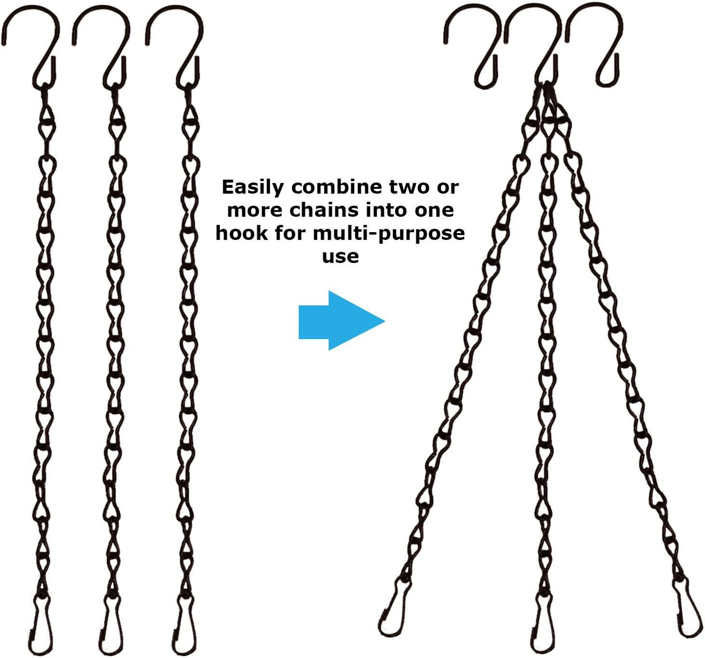 Blue Donuts Hanging Chain for Bird Feeder, Hanging Planter, Multipurpo