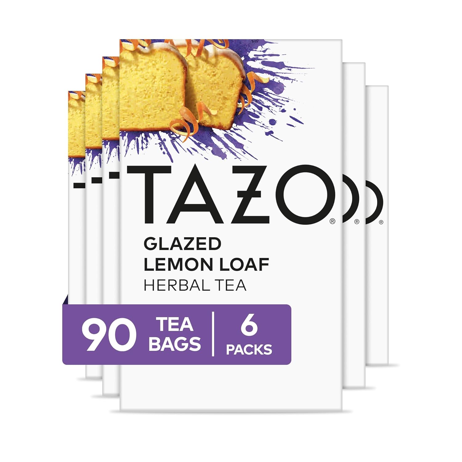 TAZO Dessert Delights Glazed Lemon Loaf Herbal Tea Bags, Aromatic Blen