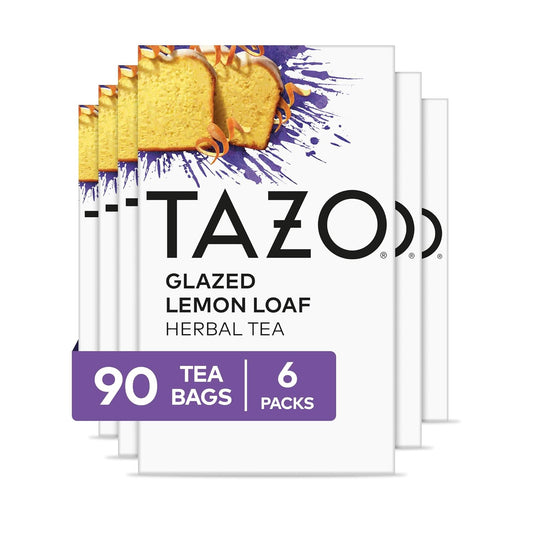 TAZO Dessert Delights Glazed Lemon Loaf Herbal Tea Bags, Aromatic Blen