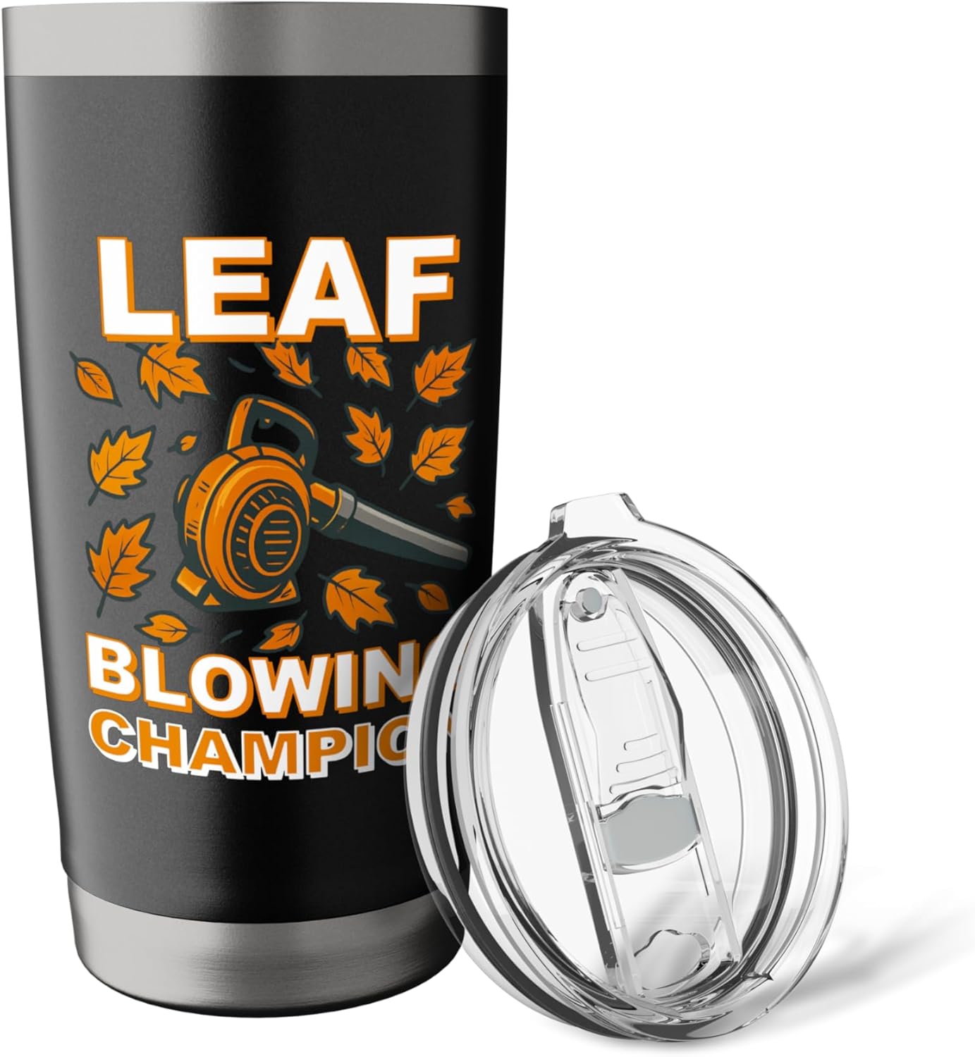 Leaf Blowing Champion Men Funny Electric Lawn Care Blower Stainless Steel Insulated Tumbler