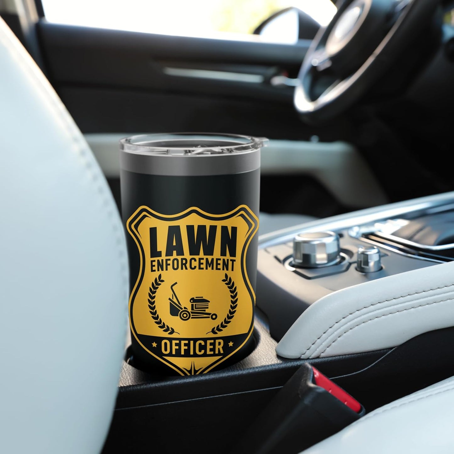 Lawn Enforcement Officer Shirt - Gardening Lawn Mower Gift Stainless Steel Insulated Tumbler