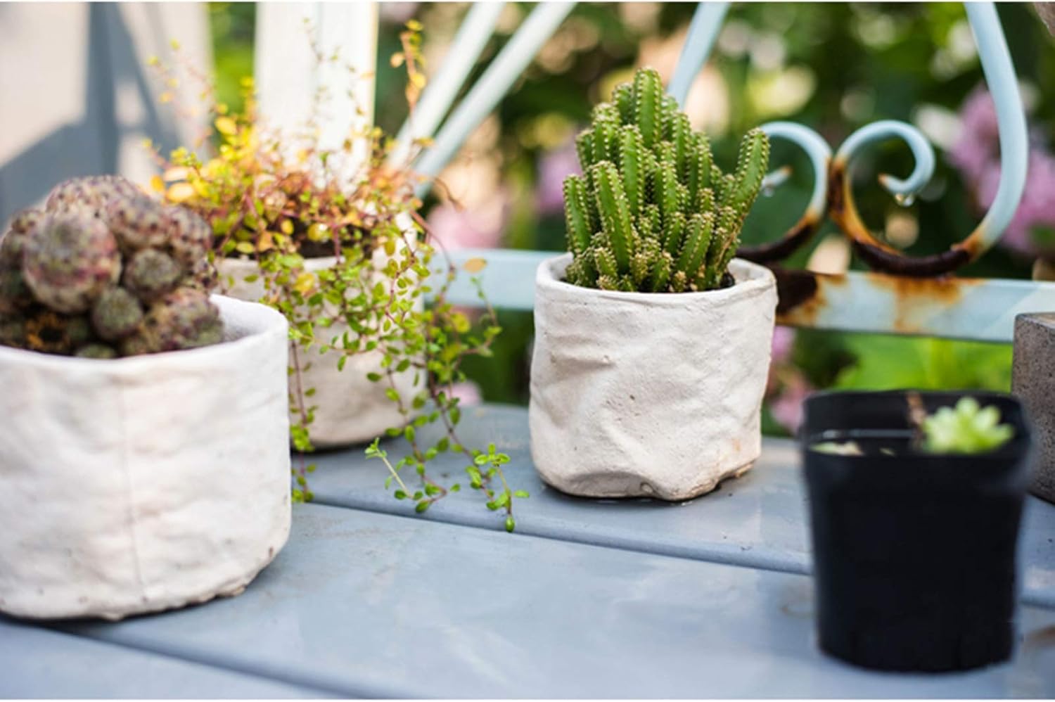 Flower Plant Pot White Succulent Planter Plant Pots Ceramic Indoor Out