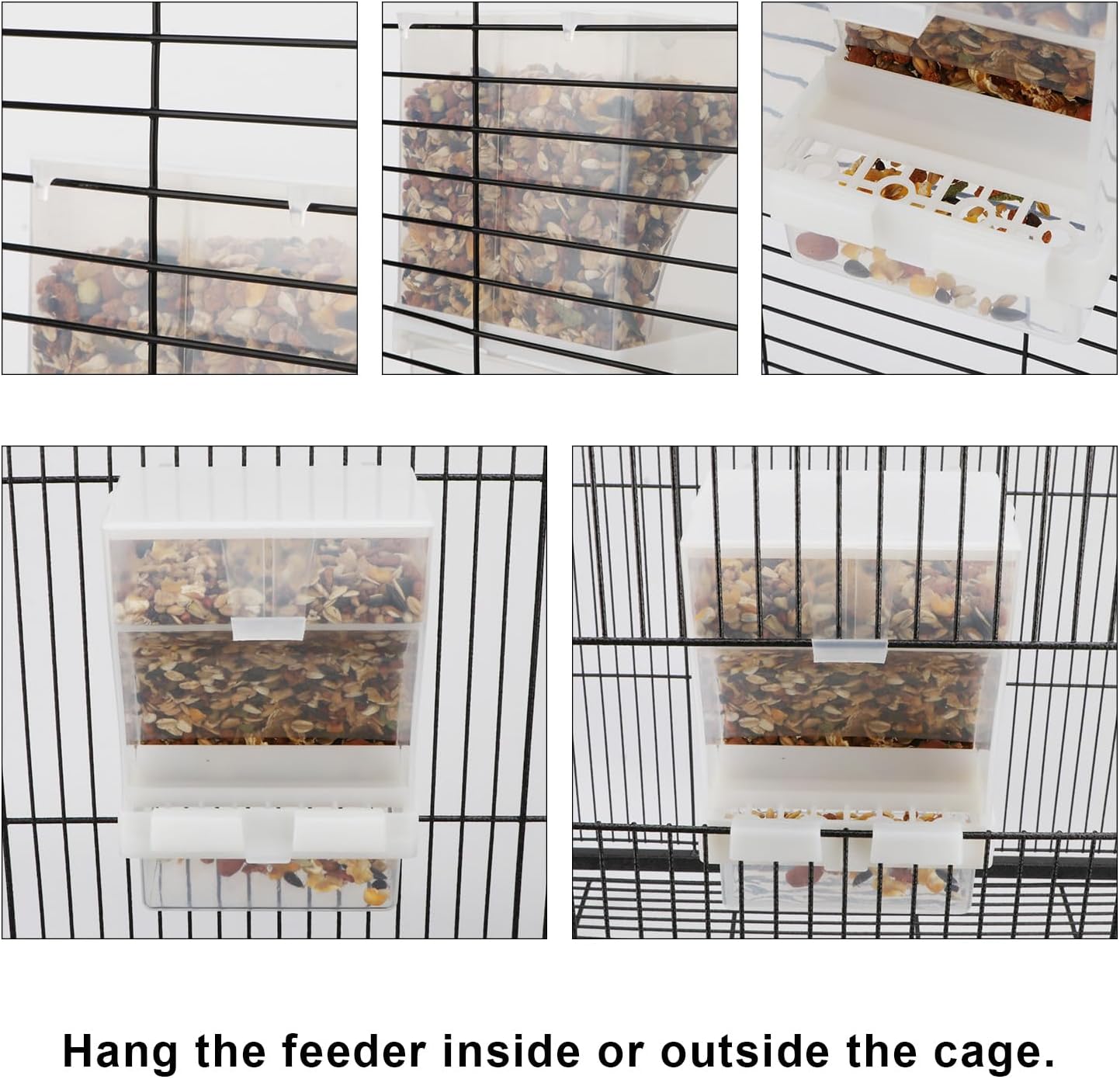 Hypeety Automatic Bird Feeder No Mess Pet Feeder Seed Food Container P