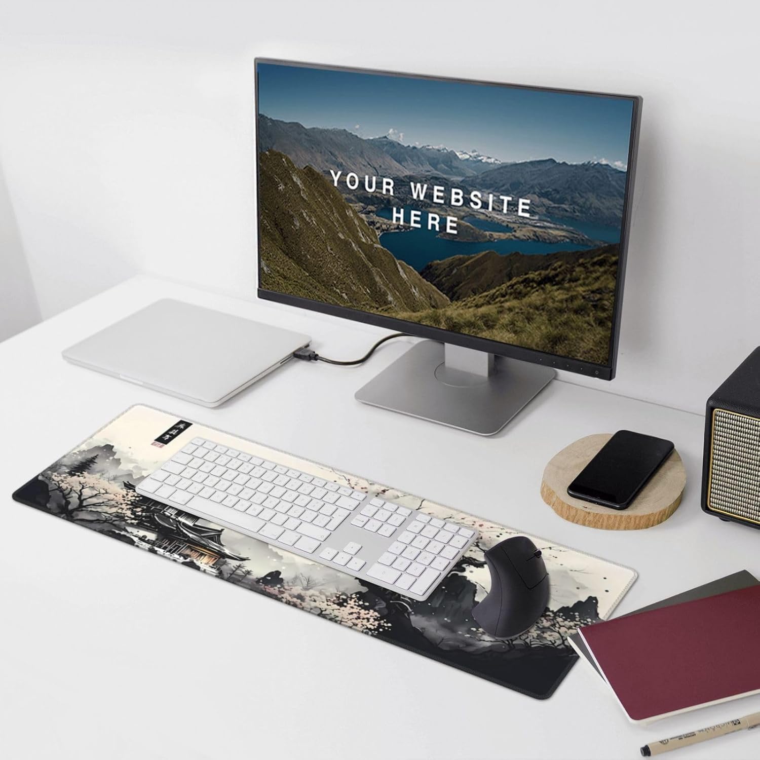 Japanese Mouse Pad, Large Japanese Desk Mat, XL Anime Gaming Keyboard 
