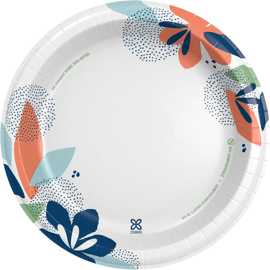 Dixie Large Paper Plates, 10 Inch, 150 Count, 2X Stronger*, Microwave-