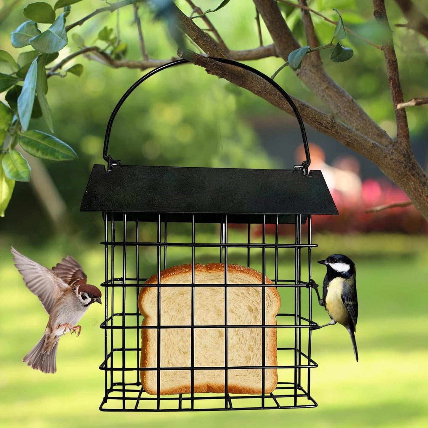 Bird Feeders - Metal Weatherproof Squirrel-Resistant Outdoor Bird Feeding Tool, Durable Feeder for Watching and Feeding Birds, Finches, Birds, for Garden Yard Patio Outdoor Inside Home Birdwatching