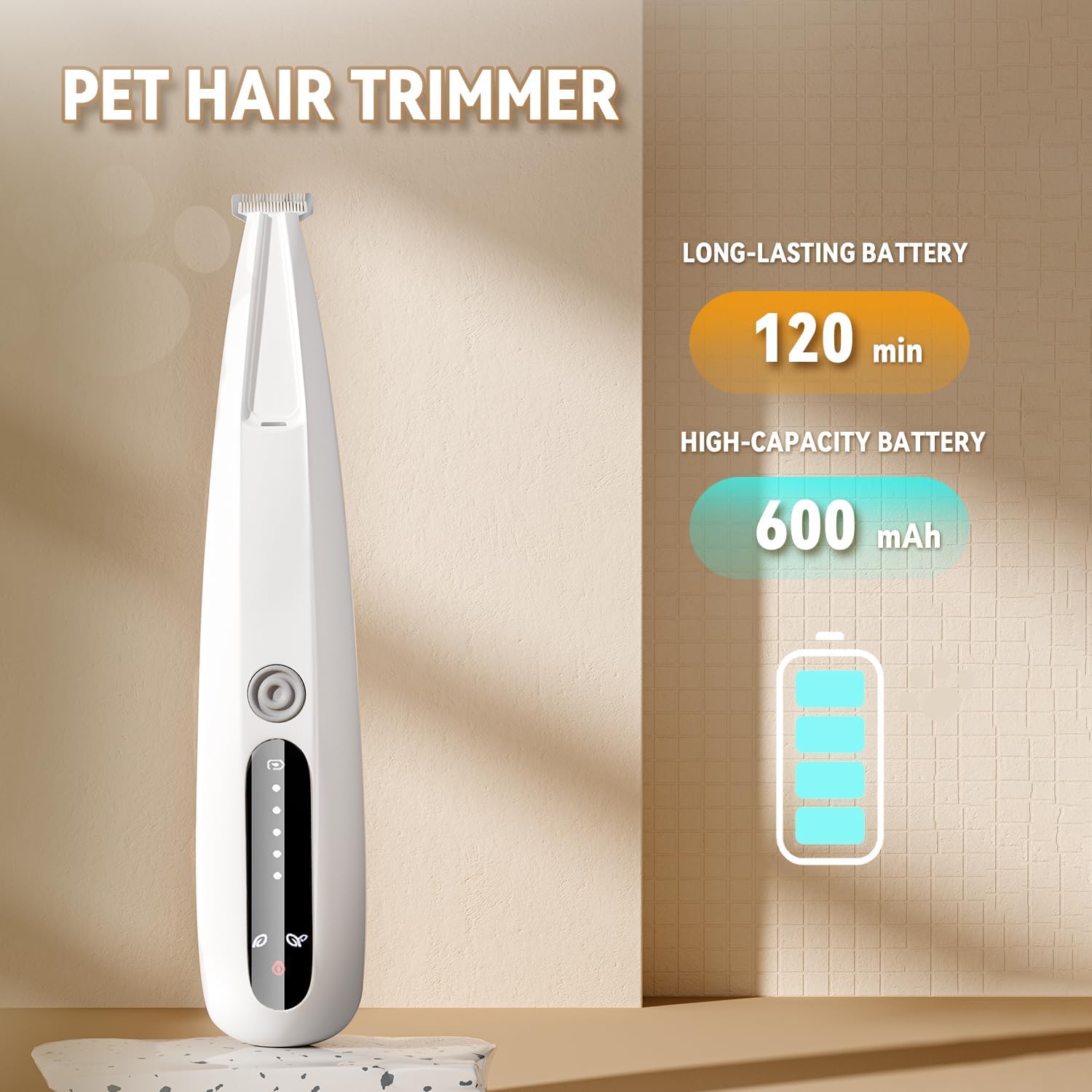 2026 New Pet Precision Trimmer, Dog Paw Trimmer with LED Light, Low No