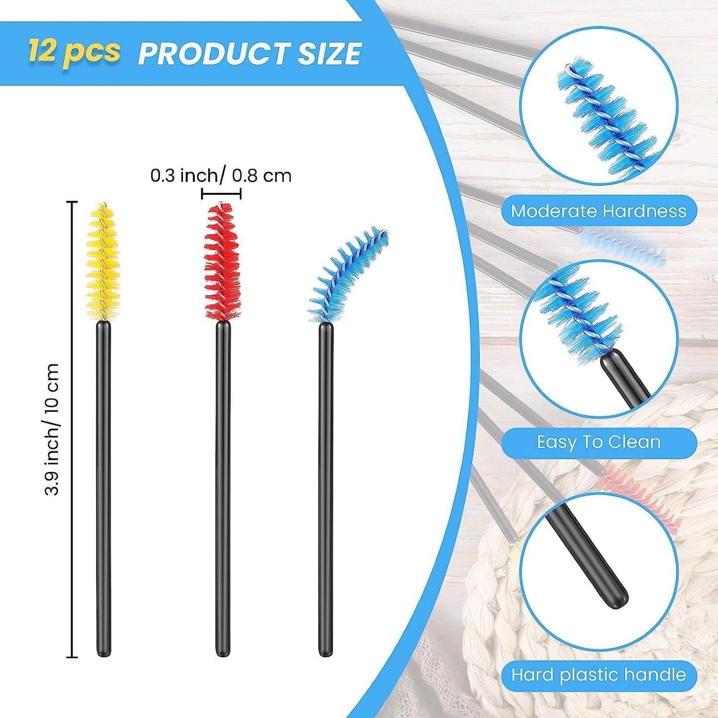 Hummingbird Feeder Cleaning Brush Mini Nylon Brush Set Brush Cleaner for Baby Bottles, Tubes, Jars, Bird Feeder (12 Pieces)