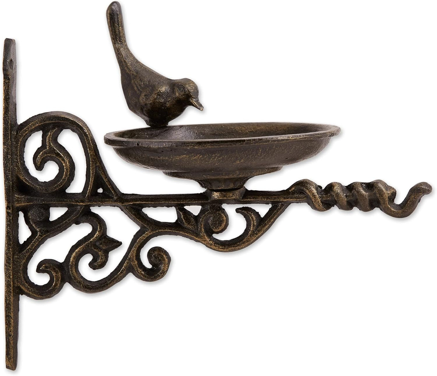 DII Cast Iron Collection Wall Mounted Birdfeeder, Ornate, 11.2x6x9.9