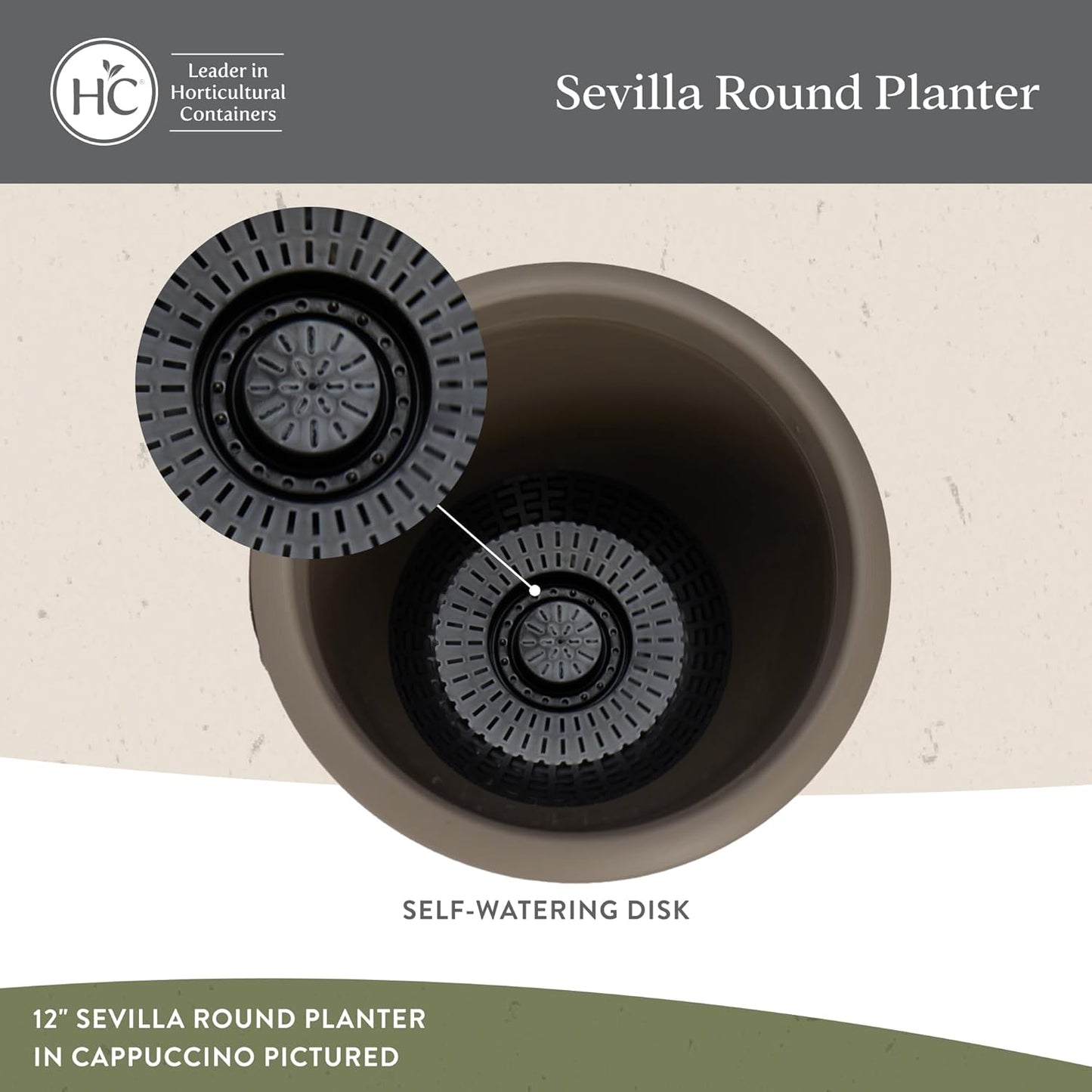 The HC Companies Sevilla Flower Planters - Durable Outdoor & Indoor Pl