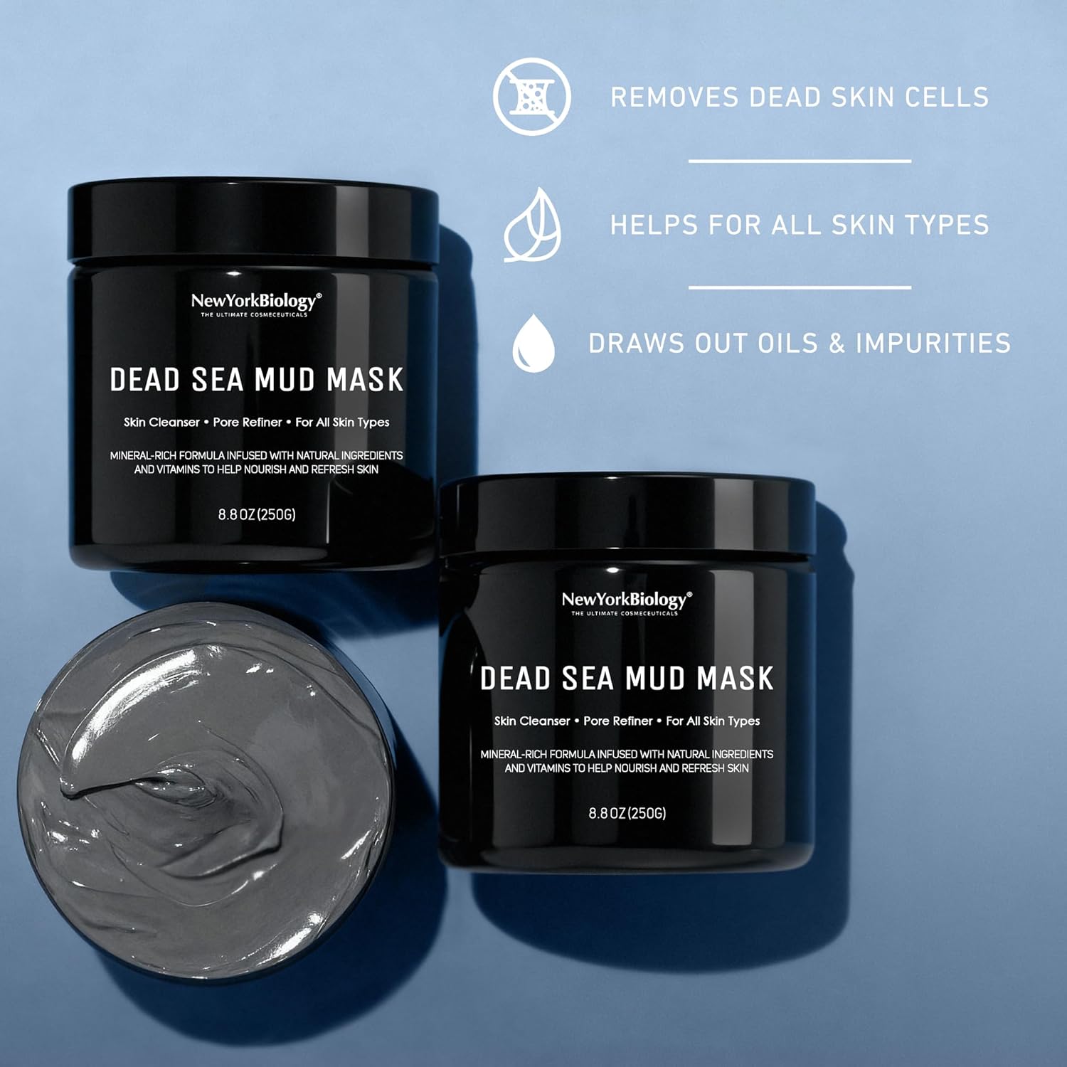 New York Biology Dead Sea Mud Mask for Face and Body | Spa Quality Por