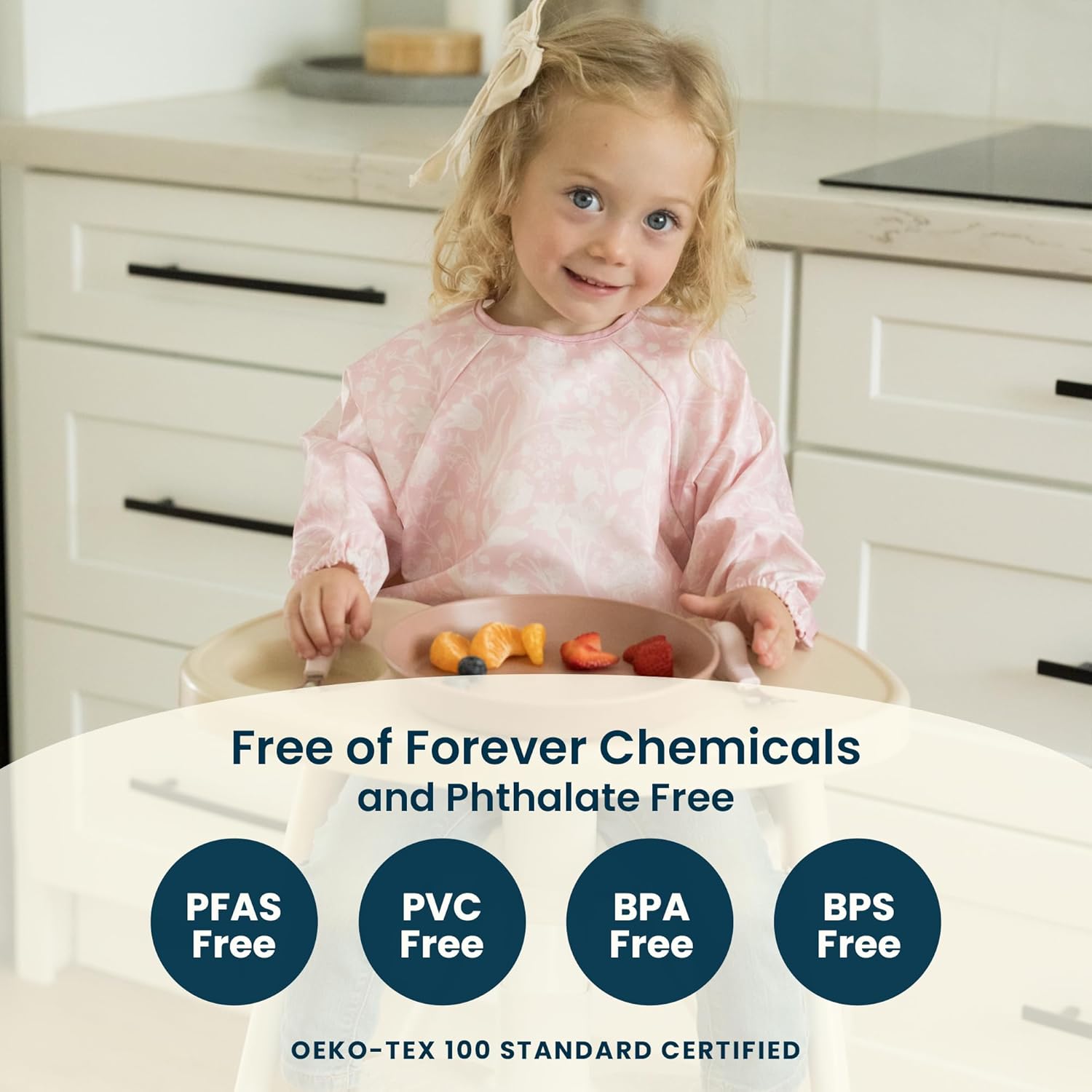 Tiny Twinkle Long Sleeve Bib for Babies & Toddlers | Waterproof Smock 