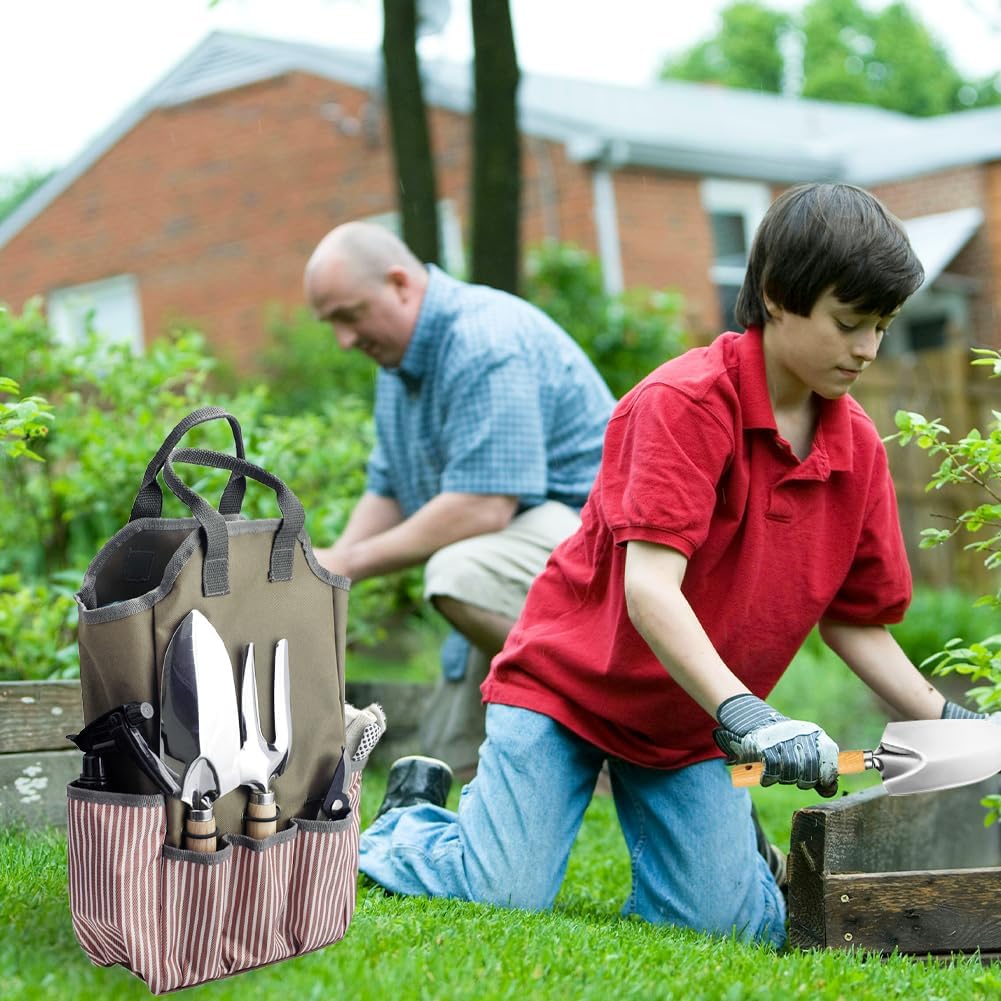 12-Piece Heavy Duty Stainless Steel Gardening Tools Kit with Storage O