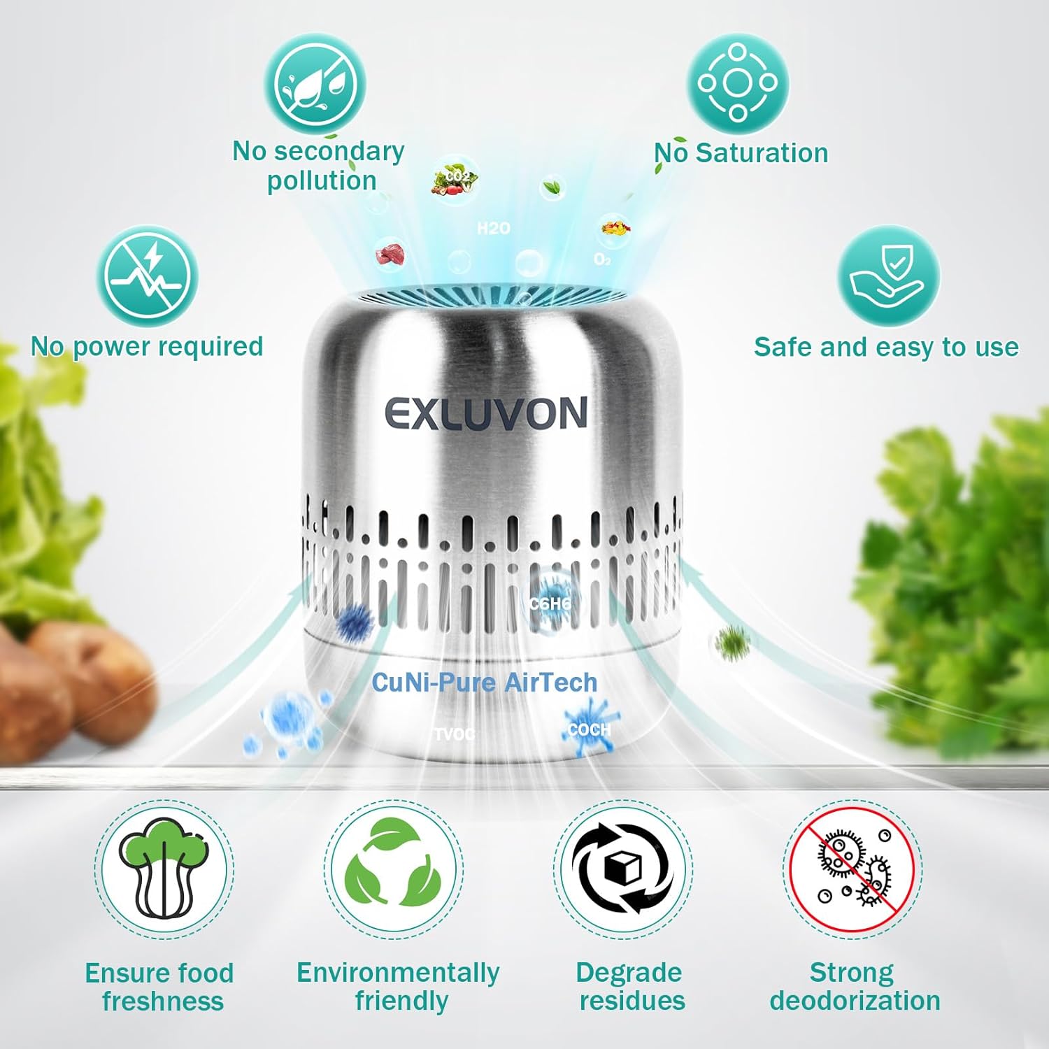 Refrigerator Deodorizer,Lasts for 10 Years,Fridge Deodorizer Kitchen G
