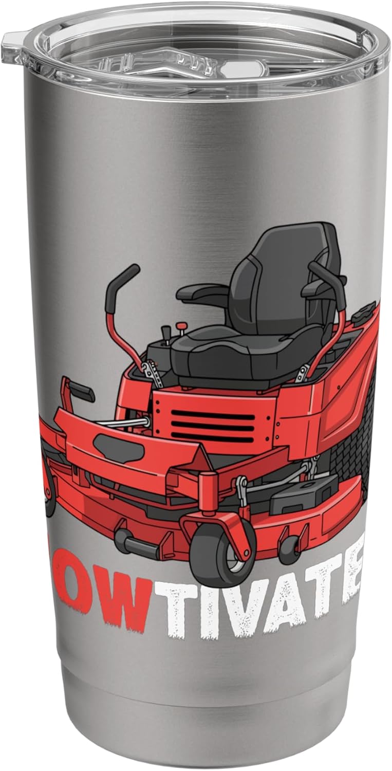 Mowtivated Lawn Mowing Funny Yard Work Stainless Steel Insulated Tumbler