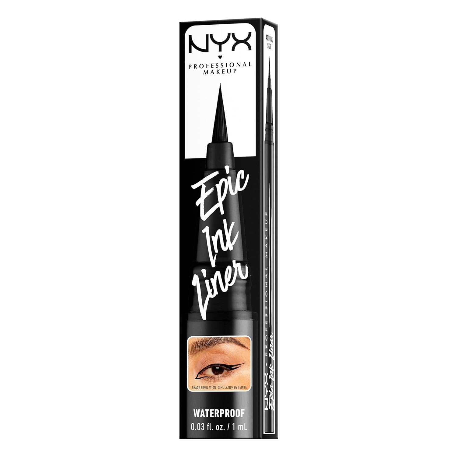 NYX PROFESSIONAL MAKEUP Epic Ink Liner, Waterproof Liquid Eyeliner - B