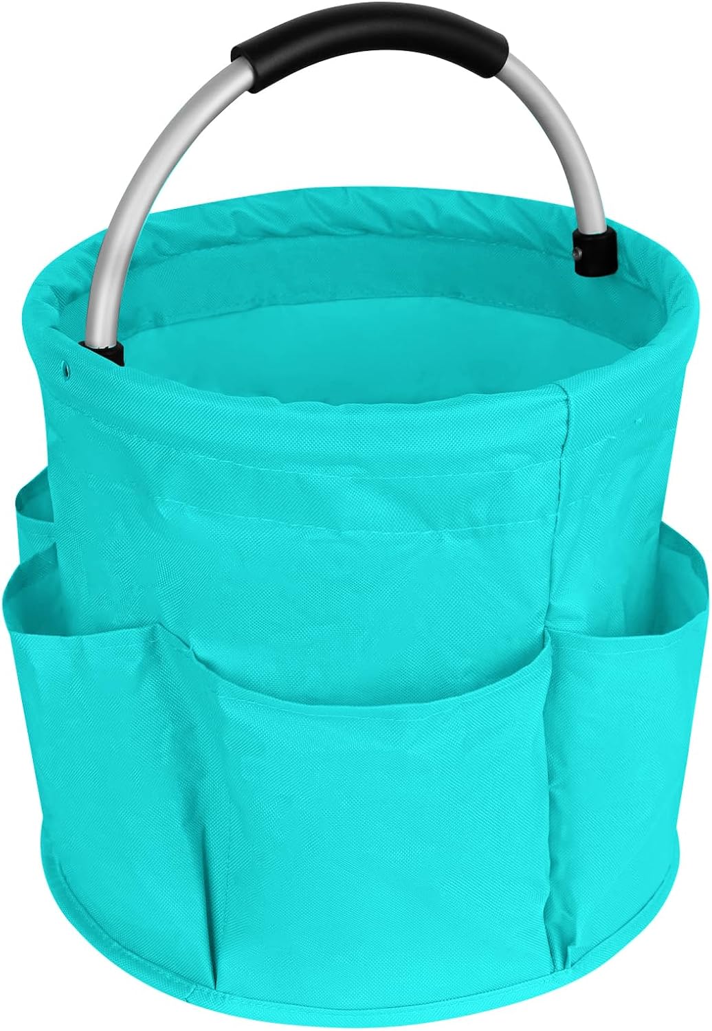 Cleaning Caddy with Handle, 17L Gardening Bucket, Cleaning Supply Caddy, Foldable Tool Storage Basket for Storing Towels (Lake Blue)