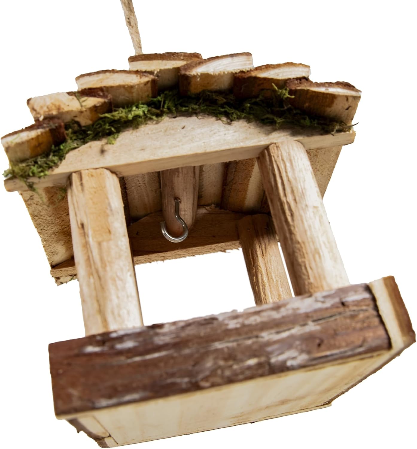 Cartanfill-Handmade Wooden Outdoor Birdhouse for Cardinals, Hanging Ga
