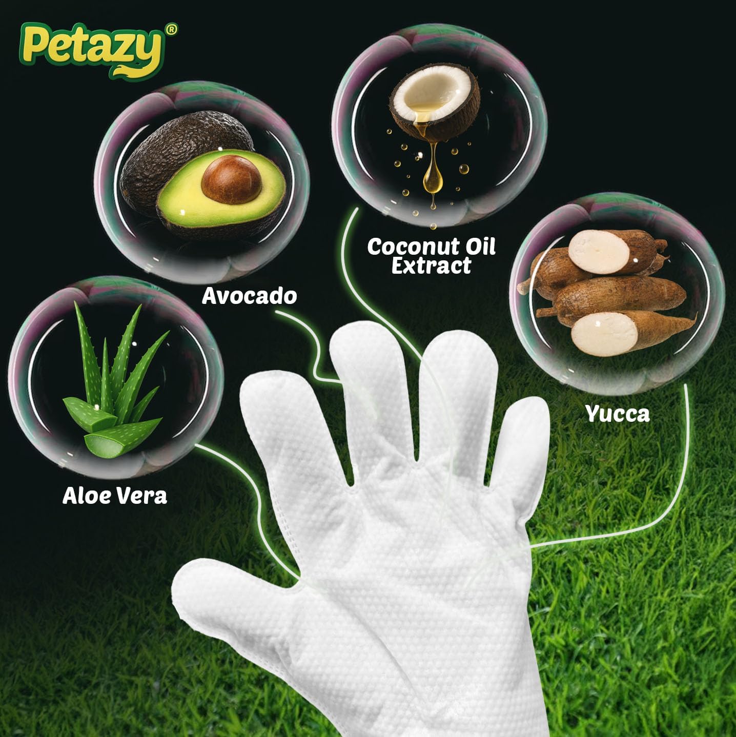 Pet Glove Wipes for Dogs & Cats – Hypoallergenic Thick Cleaning Gloves