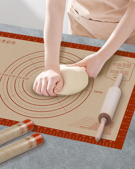 Silicone Baking Mat, 24" x 16" Baking Mat, Pastry Rolling Sourdough Ba