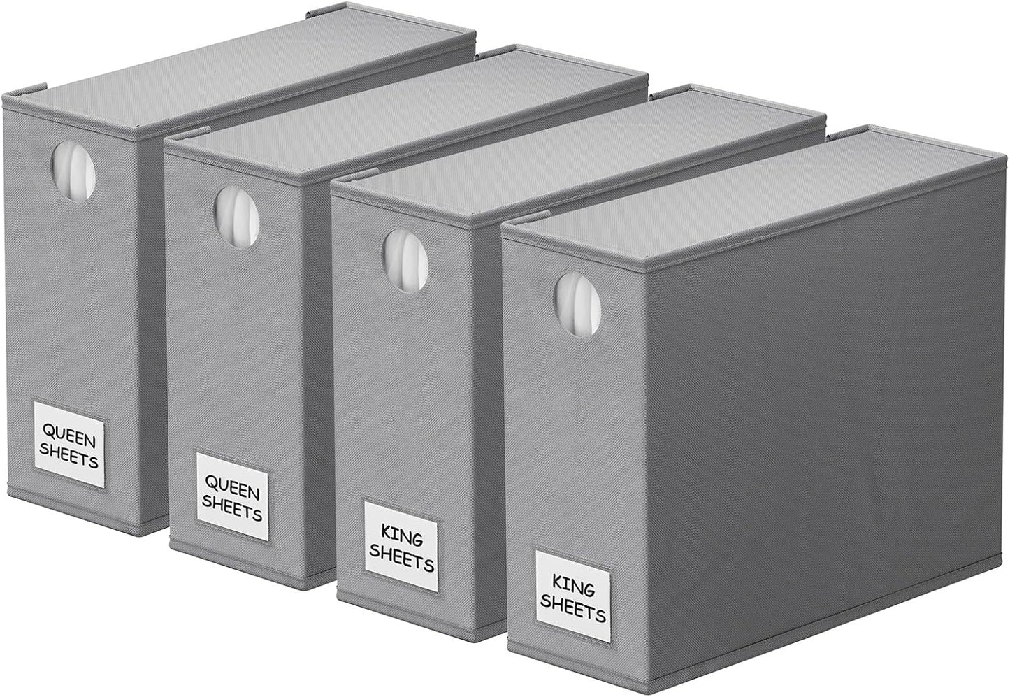 SpaceAid 4 Pack Bed Sheet Organizers and Storage, Foldable Organizer f