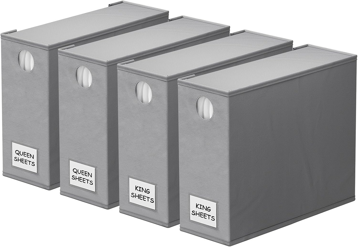 SpaceAid 4 Pack Bed Sheet Organizers and Storage, Foldable Organizer f