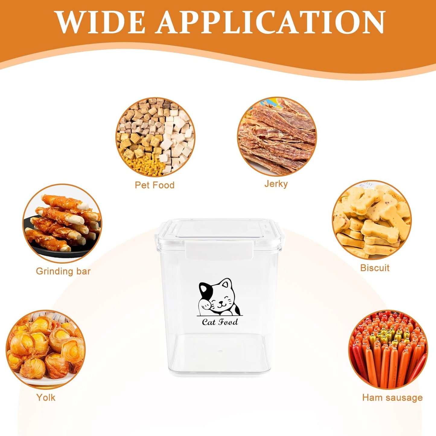 Cat Food Storage Container|Airtight Cat Food Container with Spoon |5.8