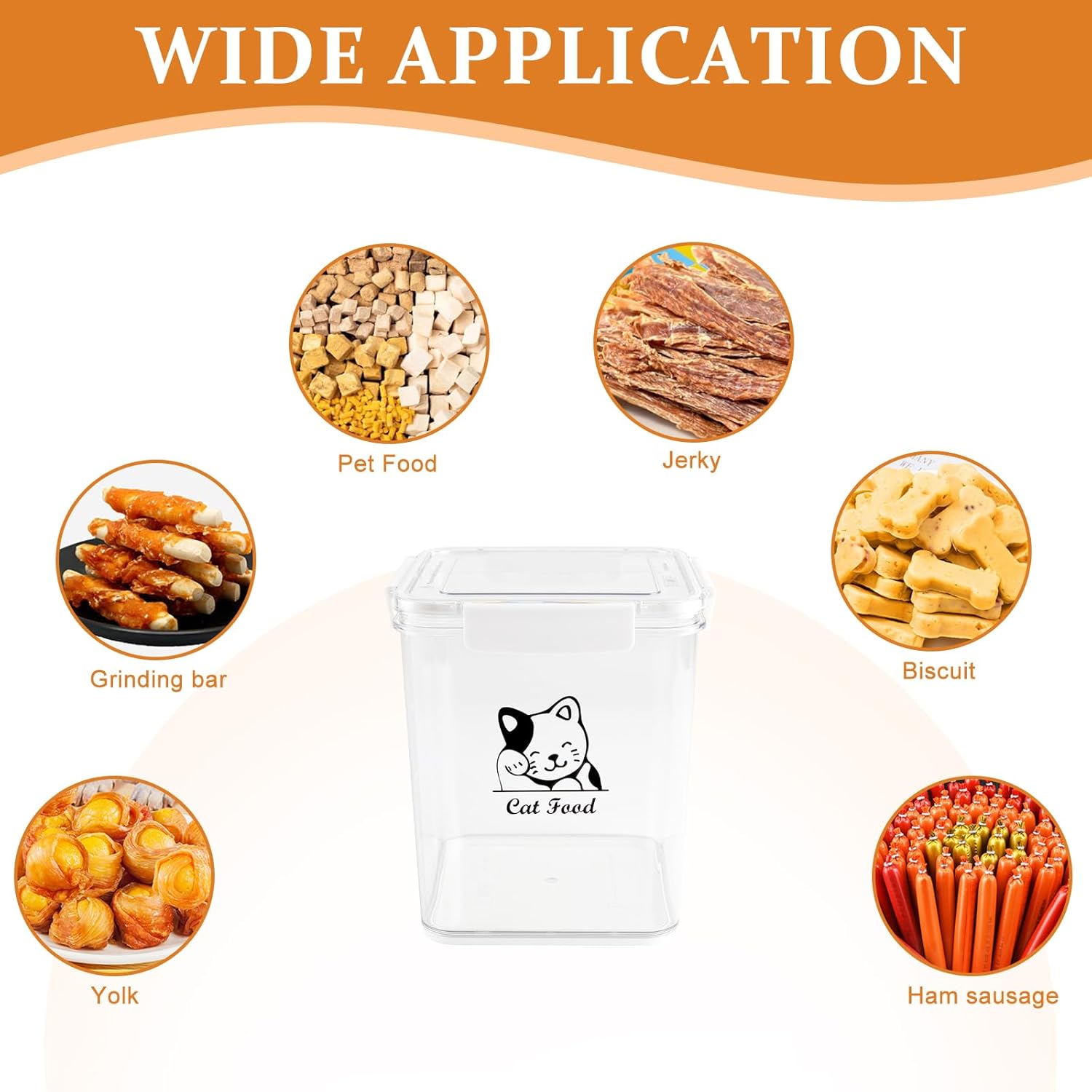 Cat Food Storage Container|Airtight Cat Food Container with Spoon |5.8