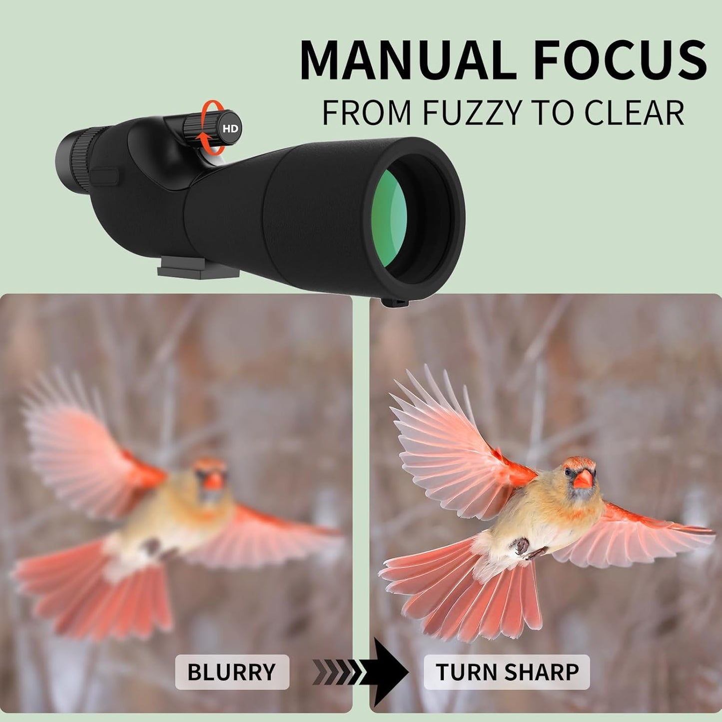 Spotting Scope with Tripod, Spotter Scope for Adults,Bird Watching Gifts for Men, Husband& Nature Lovers - Outdoor Nature Exploration & Stargazing, Birthday Gift for Father,Easter Gift for Teens