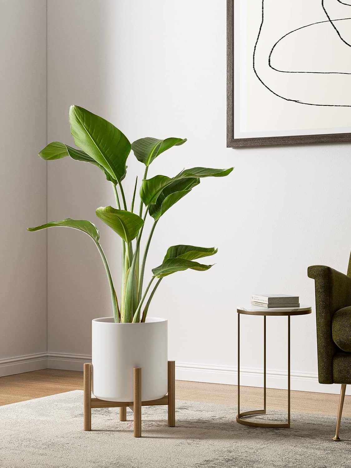 LE TAUCI Ceramic Pots for Plants, 10/8/6 Inch Indoor Planters with Dra