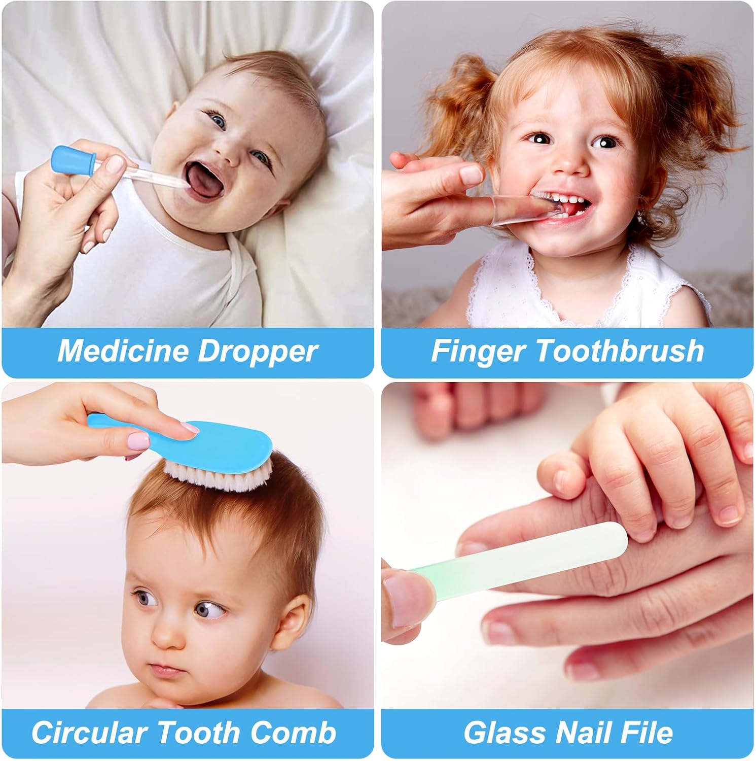 Baby Grooming Kit, Infant Safety Care Set with Hair Brush Comb Nail Cl