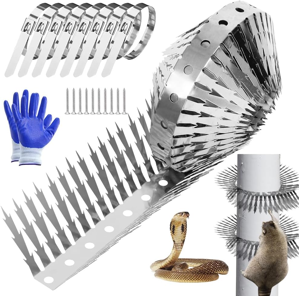 80 inches Bird deterrents for Outside and cat Spikes，Suitable for Pige