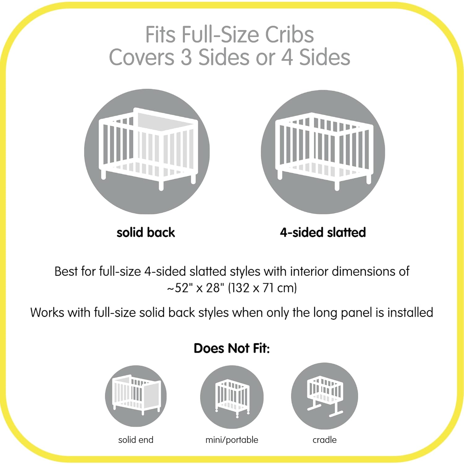 BreathableBaby Breathable Mesh Liner for Full-Size Cribs, Classic 3mm 