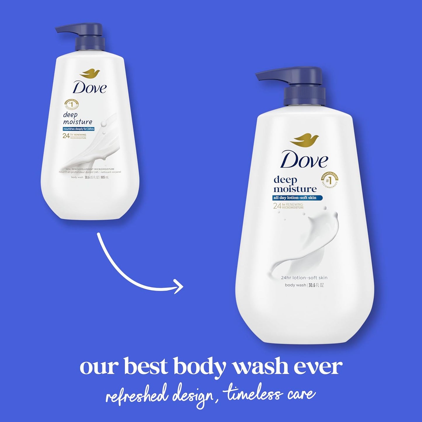 Dove Body Wash Deep Moisture for 24hr Lotion-Soft Skin Moisture Moistu