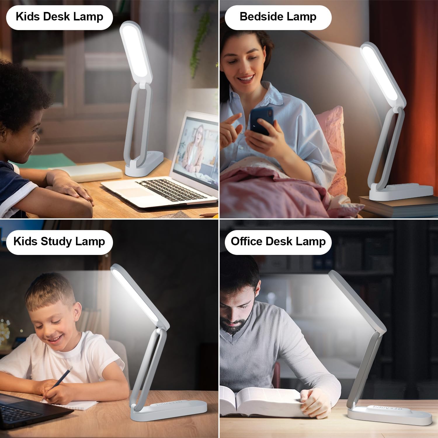 LED Desk Lamp for Office Home & Battery Operated Lamp Rechargeable Lam