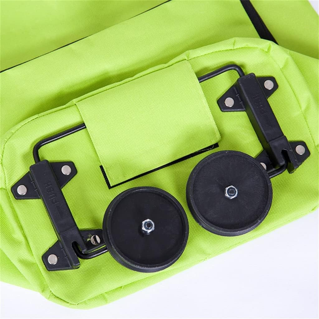 JSEIAJB Folding Shopping Bag Shopping Buy Food Trolley Bag on Wheels Bag Buy Vegetables Shopping Organizer(Blue)
