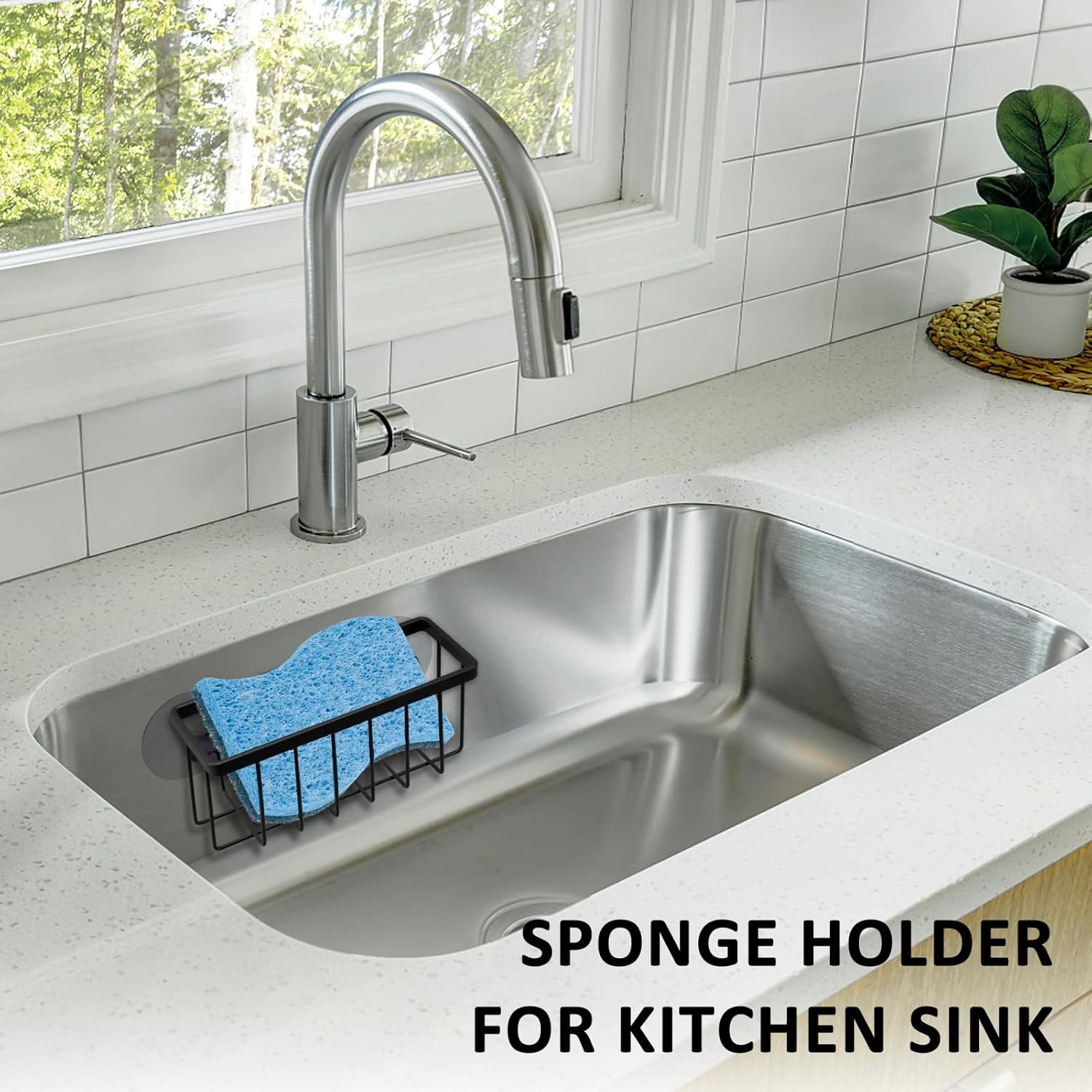 Sponge Holder for Kitchen Sink Suction,Kitchen Sink Sponge Holder,Sink