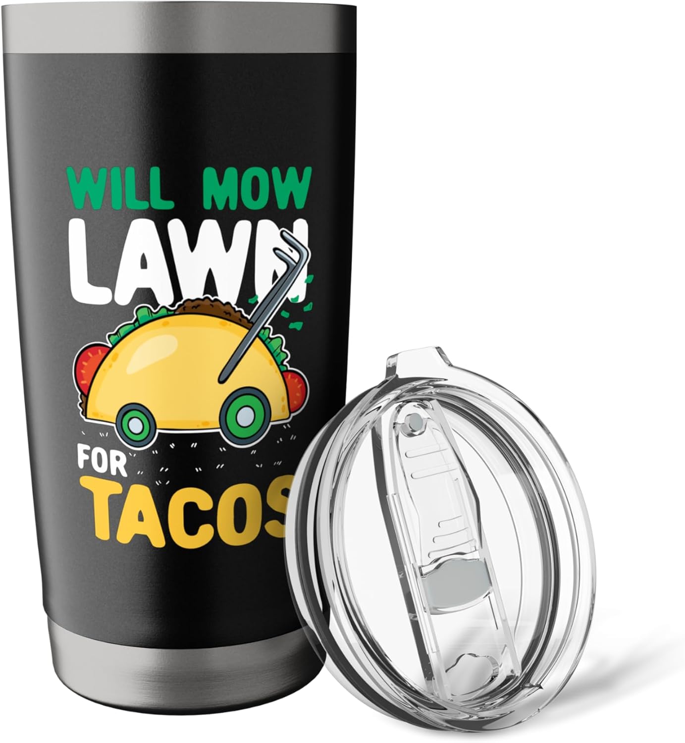 Lawn Care Mowing Design For Landscaper - Mow Lawn For Tacos Stainless Steel Insulated Tumbler