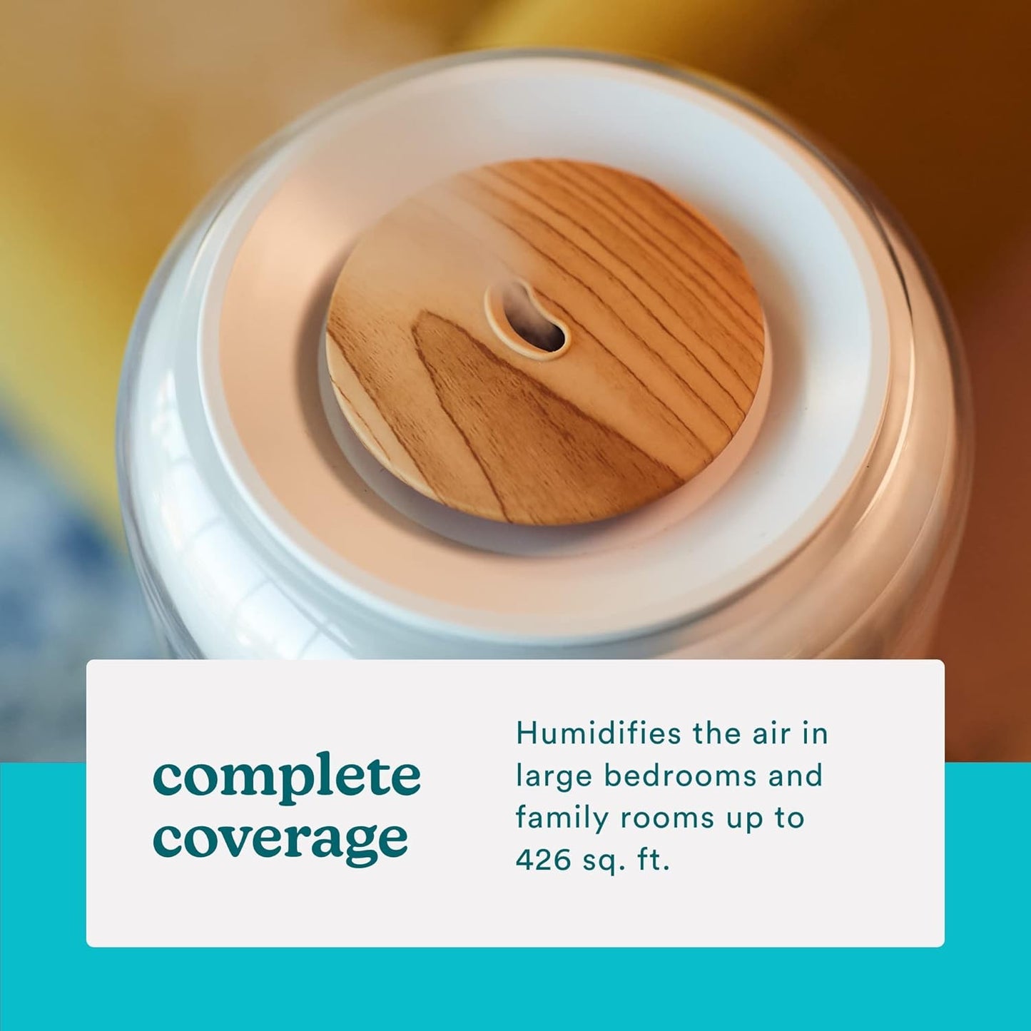 Homedics Ultrasonic Humidifier - Large Deluxe Air Humidifiers for Bedr