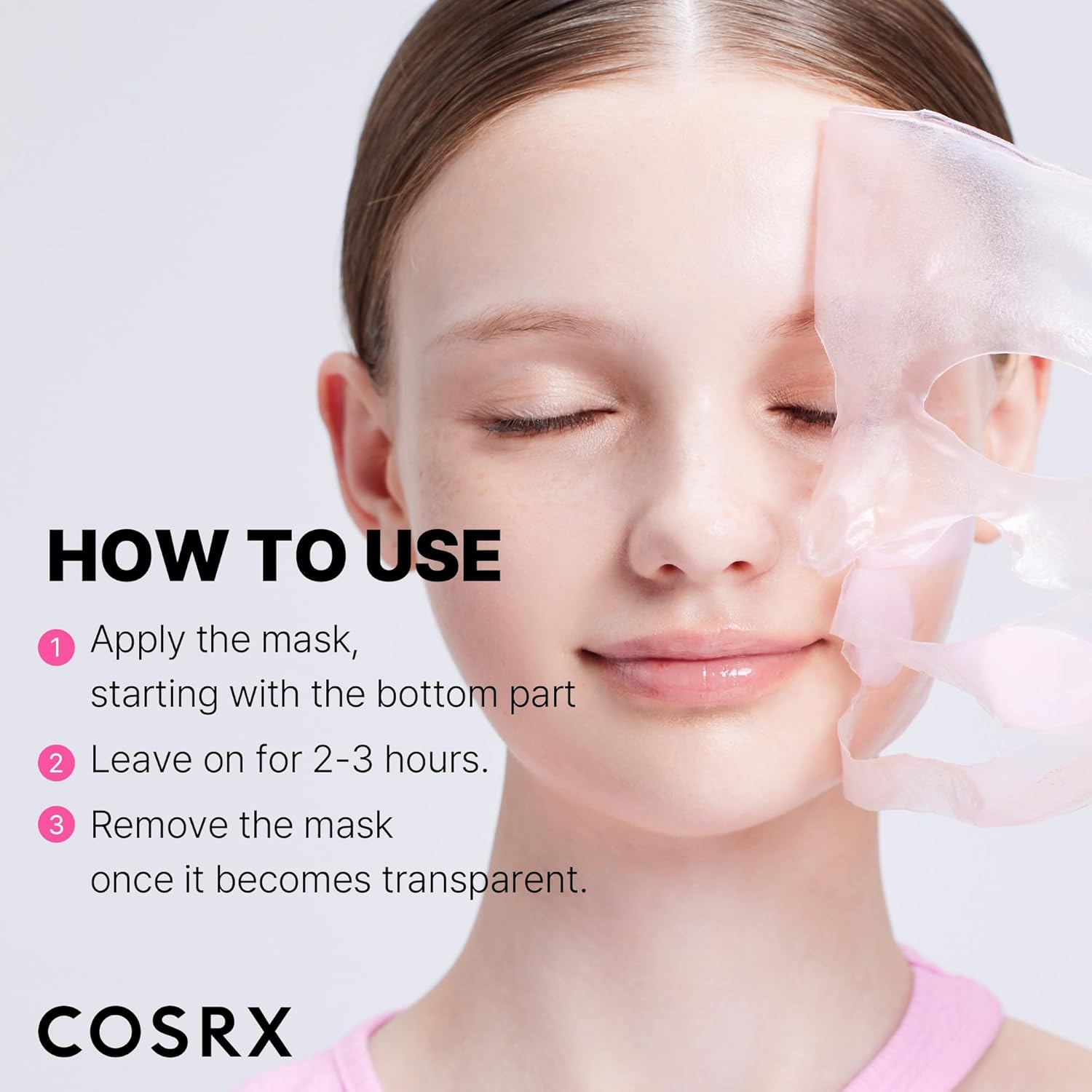 COSRX Pink Peptides Collagen Lifting Glow Hydrogel Face Masks Skincare