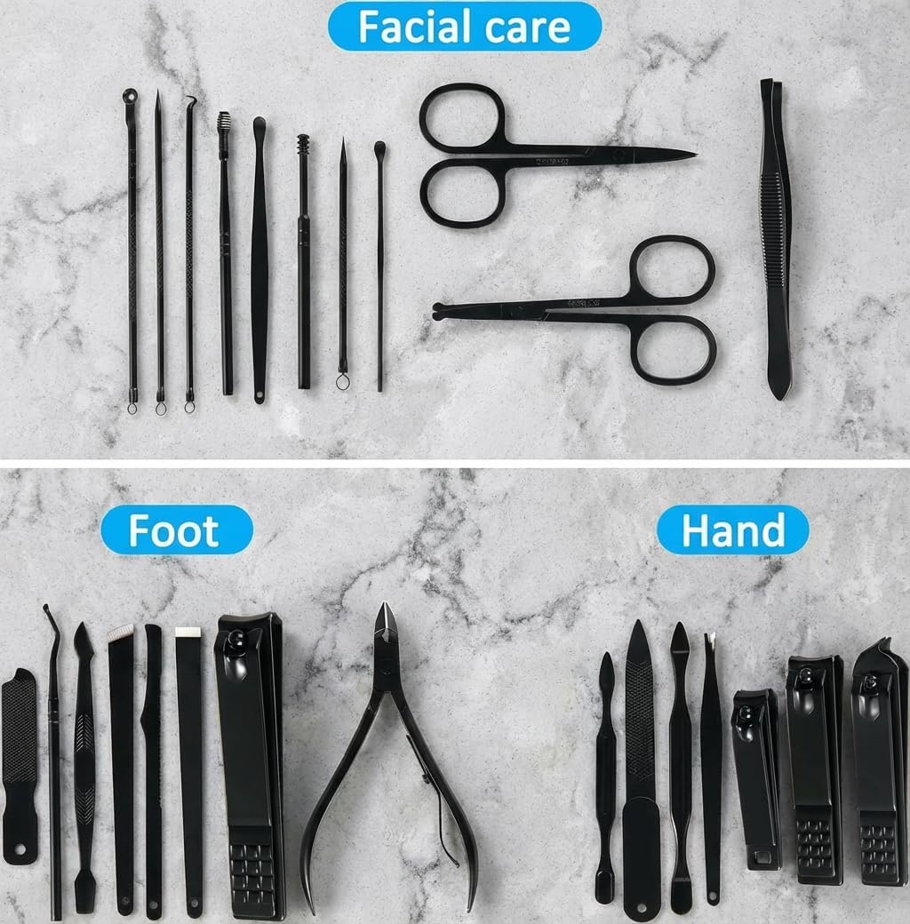 Manicure Set Professional Nail Clipper Kit-26 Pieces Stainless Steel M