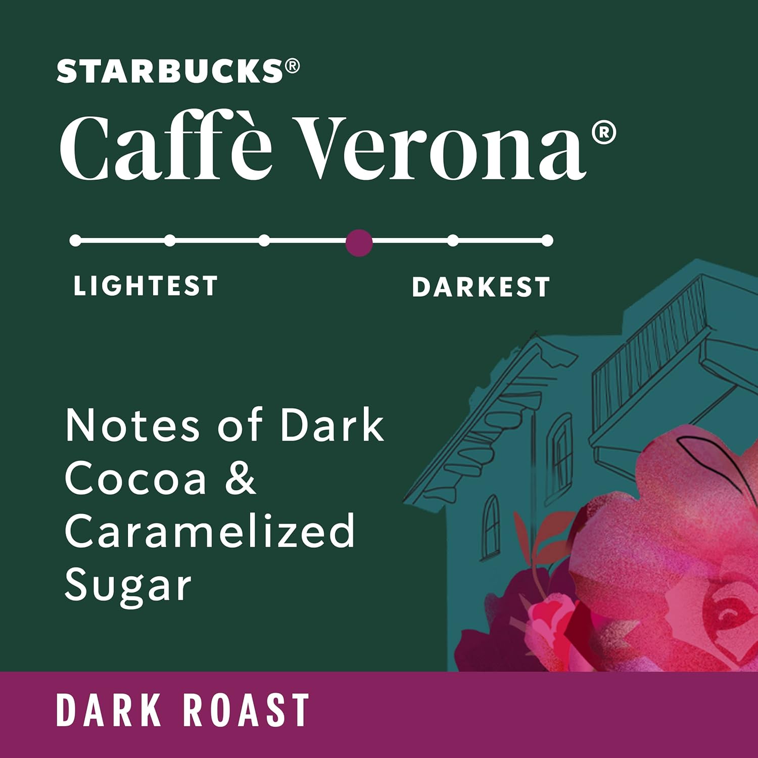 Starbucks K-Cup Coffee Pods, Dark Roast Hot or Iced Coffee, Caffè Vero