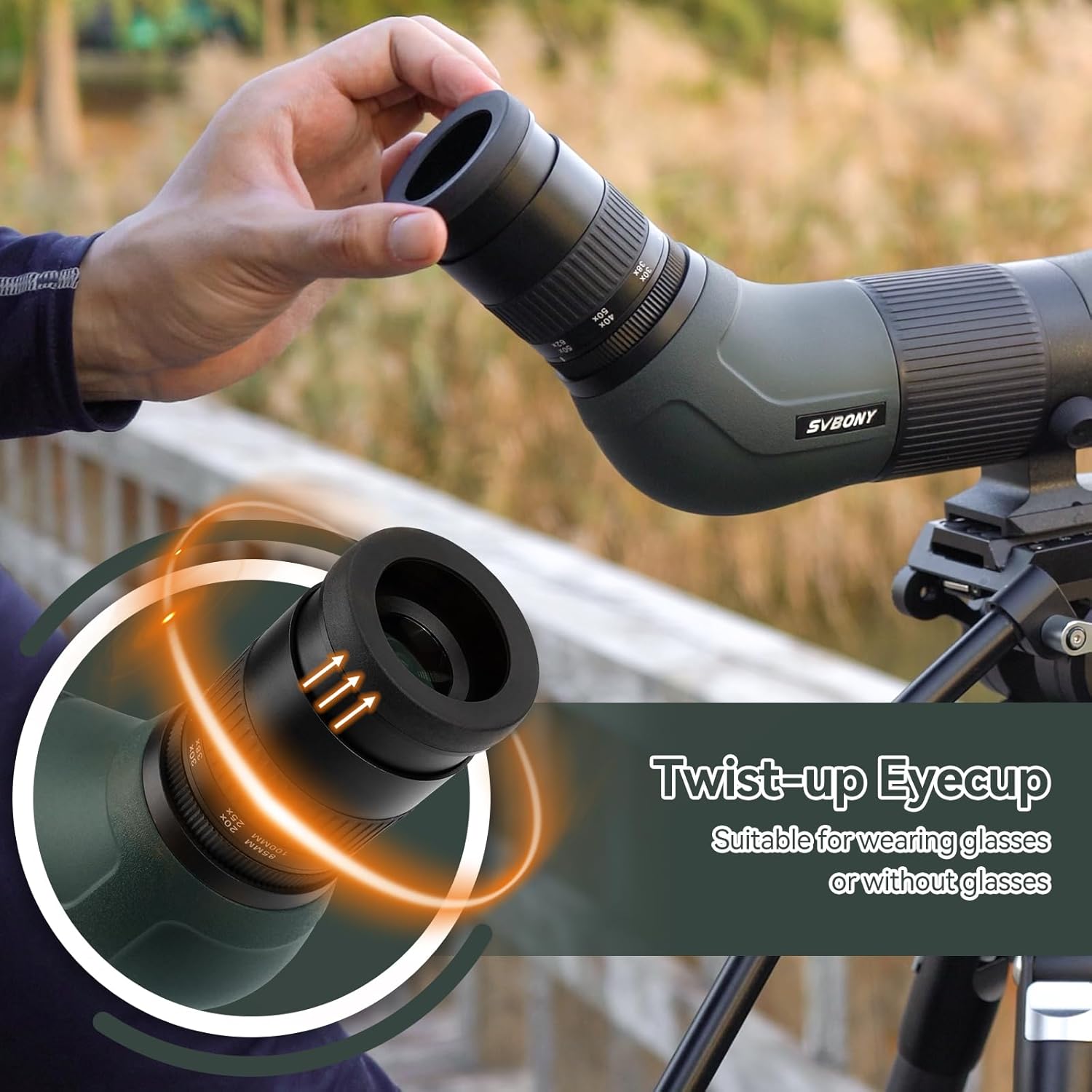 SVBONY SA401 25-75x100 APO Spotting Scopes, Apochromatic Dual ED Spott