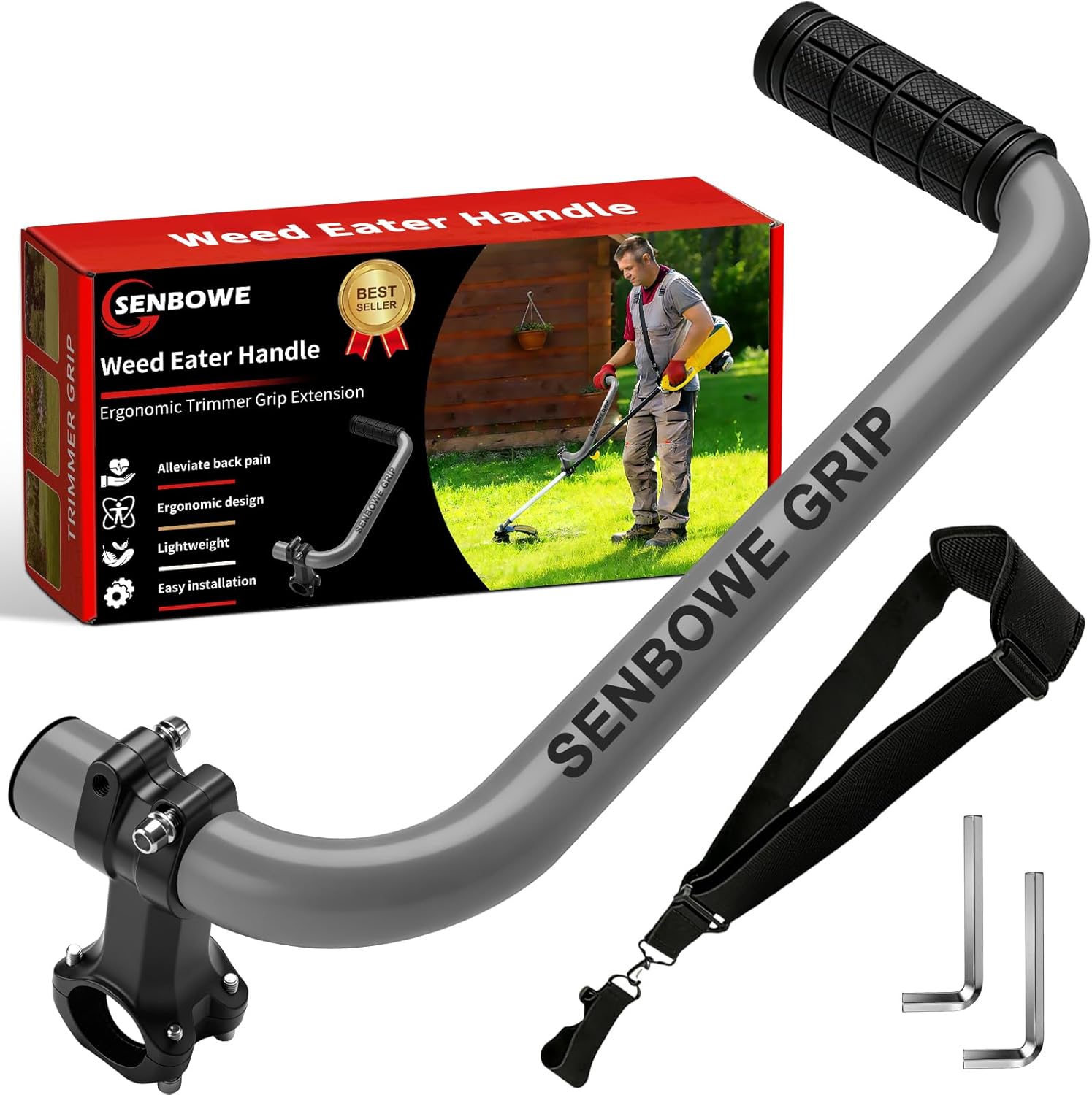 𝐔𝐩𝐠𝐫𝐚𝐝𝐞𝐝 Weed Eater Handle, Ergonomic String Trimmer Grip Exte