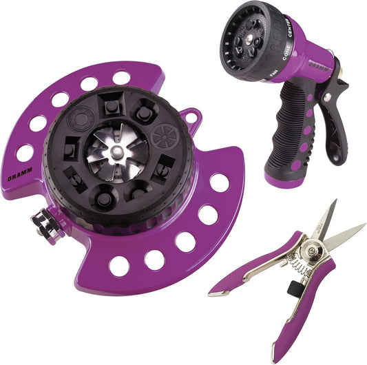 DRAMM Watering and Tool Set Includes 9-Pattern Revolver Spray Gun, 9-P