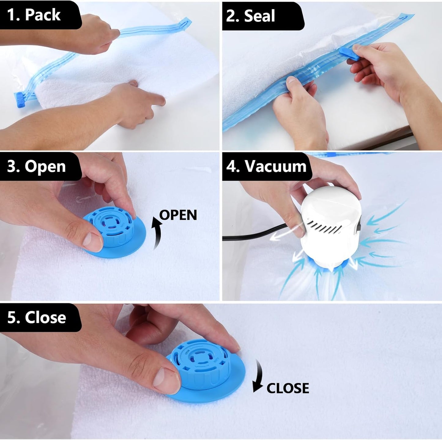 Electric Pump for Vacuum Storage Bags Travel Vacuum Pump for Various V