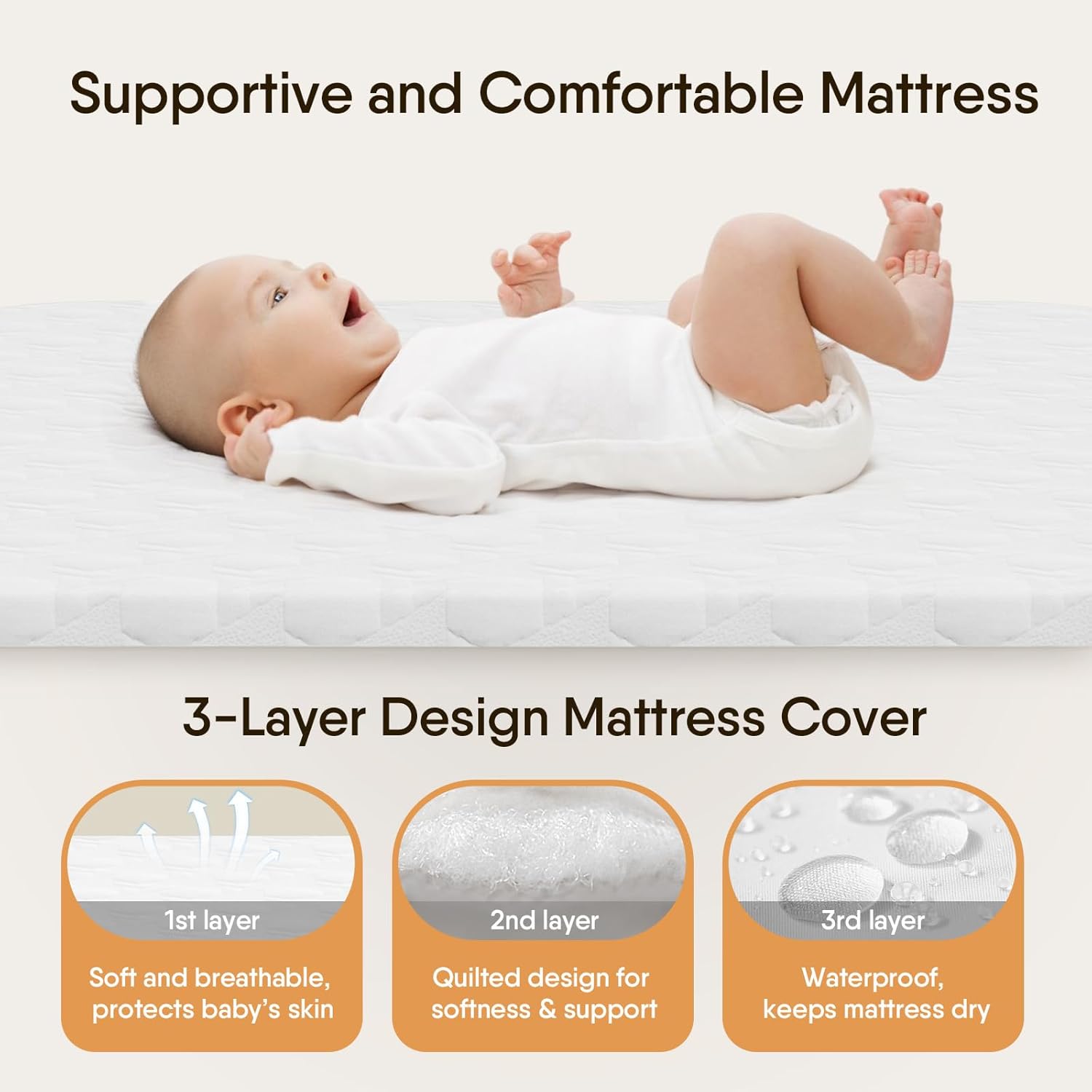 Baby Bassinet Bedside Crib, 3-in-1 Baby Bassinet Bedside Sleeper with 