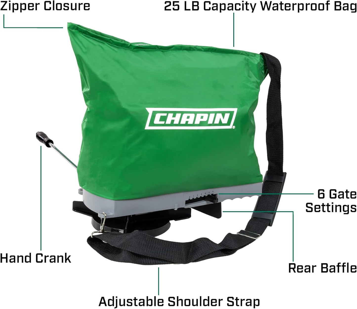 Chapin 84700A Spreader, Lawn and Garden, 25Lbs, Grass Seed, Fertilizer