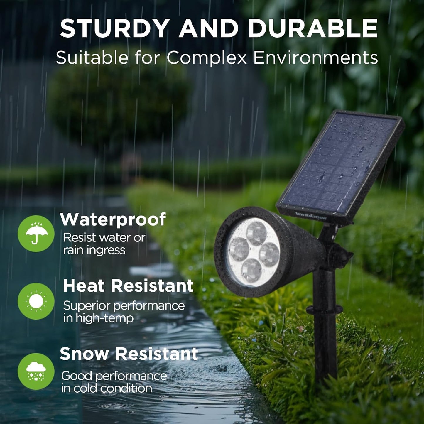 InnoGear Solar Lights Outdoor Waterproof Solar Garden Light for Outsid