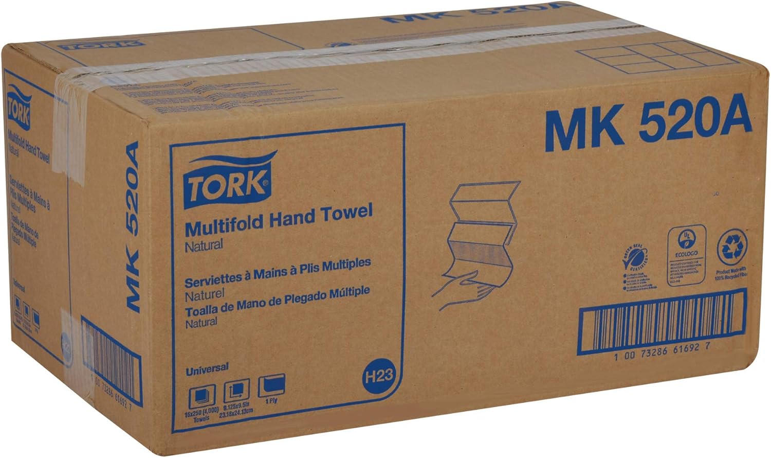 Tork Multifold Hand Towel, Natural, 100% recycled, FSC certified, Comp